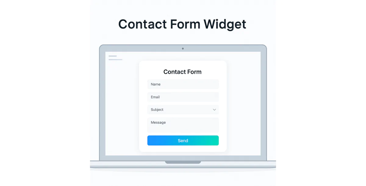 Contact Form Widget – Simple & Responsive  built for instant integration