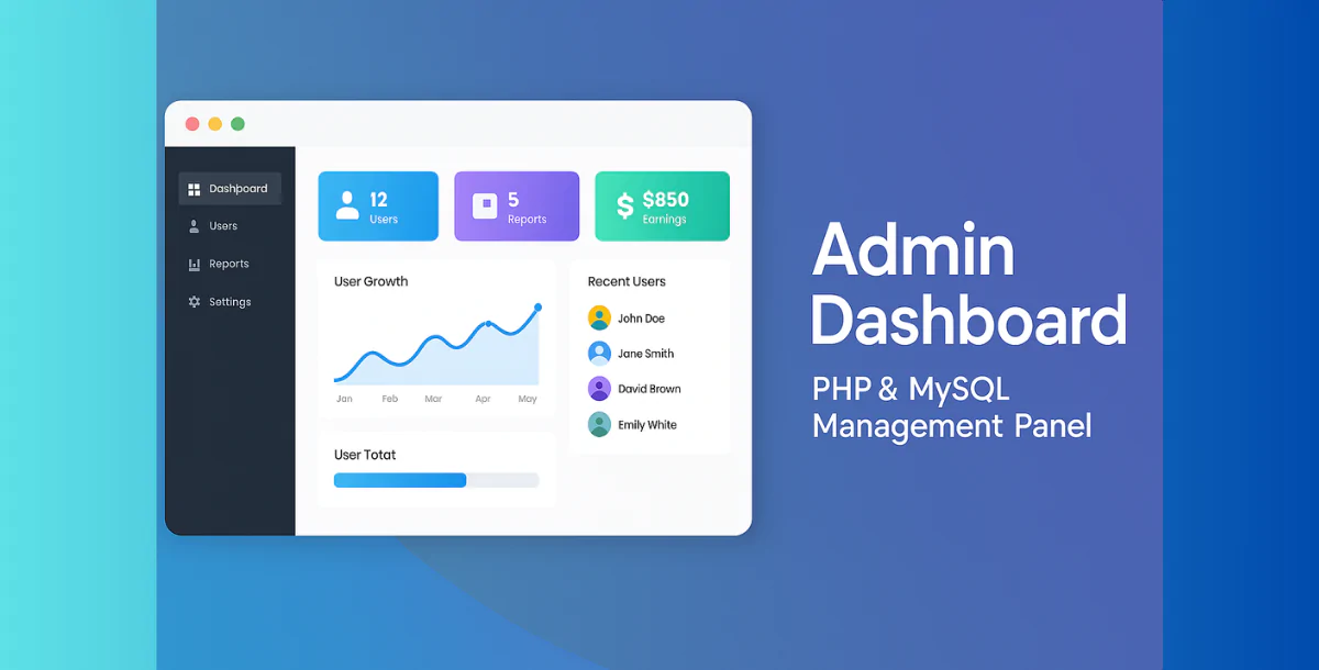 Admin Dashboard – PHP & MySQL Management Panel