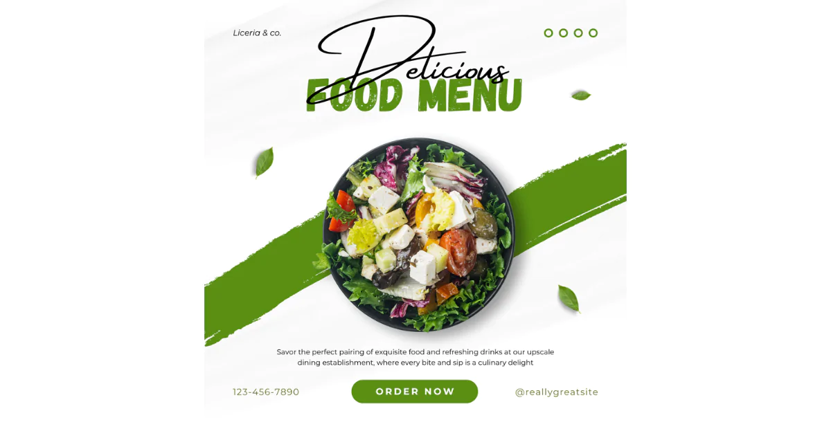 Delicious Food Menu – Restaurant Promo Canva Template
