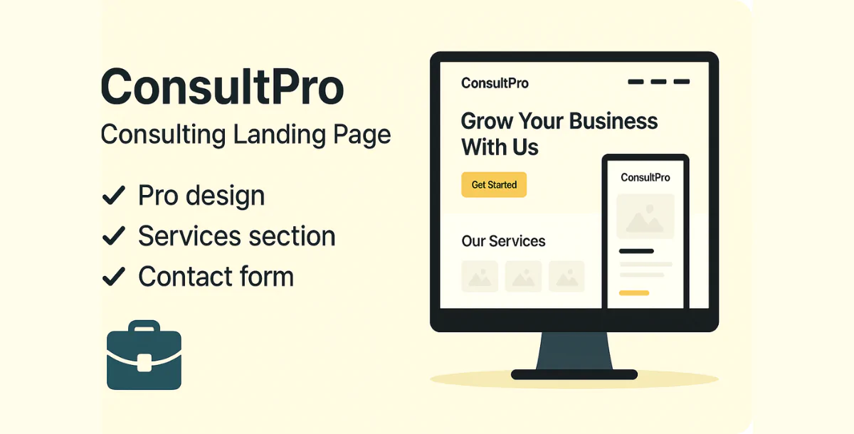 ConsultPro – Consulting Landing Page