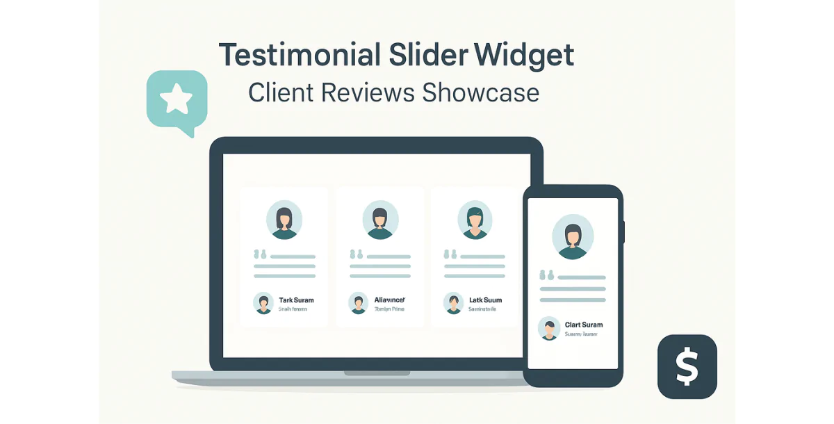 Testimonial Slider Widget – Client Reviews Showcase