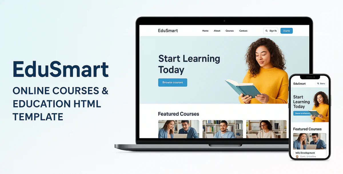 EduSmart – Online Courses & Education HTML Template