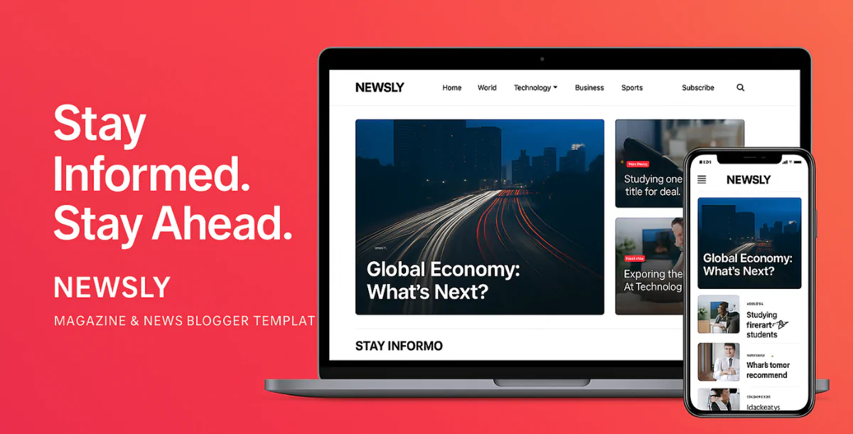 Newsly – Magazine & News Blogger Template