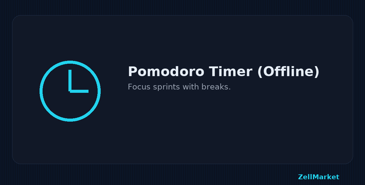 Pomodoro Timer – Focus App (Offline)
