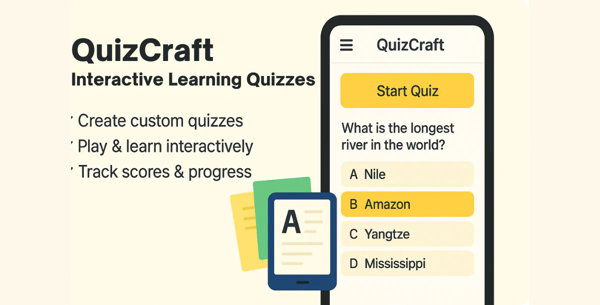 QuizCraft – Interactive Learning Quizzes
