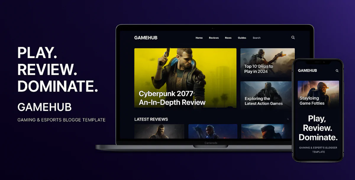 GameHub – Gaming & Esports Blogger Template