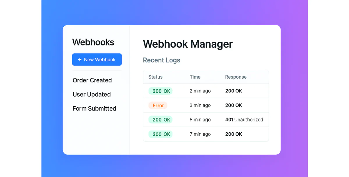 Webhook Manager – Automate Your App Connections
