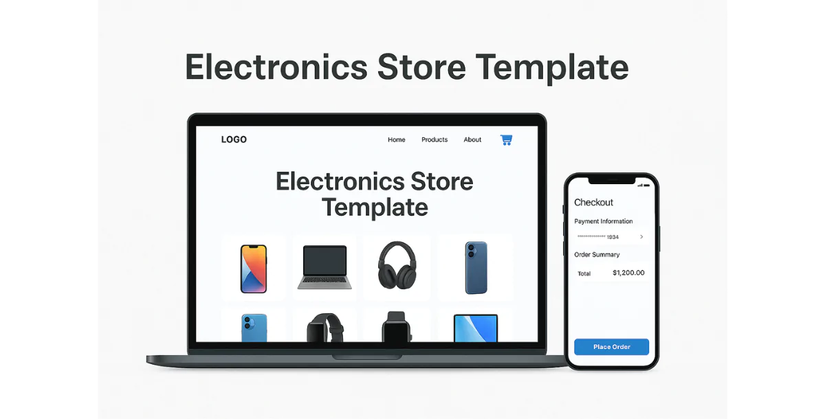 E-Commerce Electronics Store Template – Modern Tech Shop Design