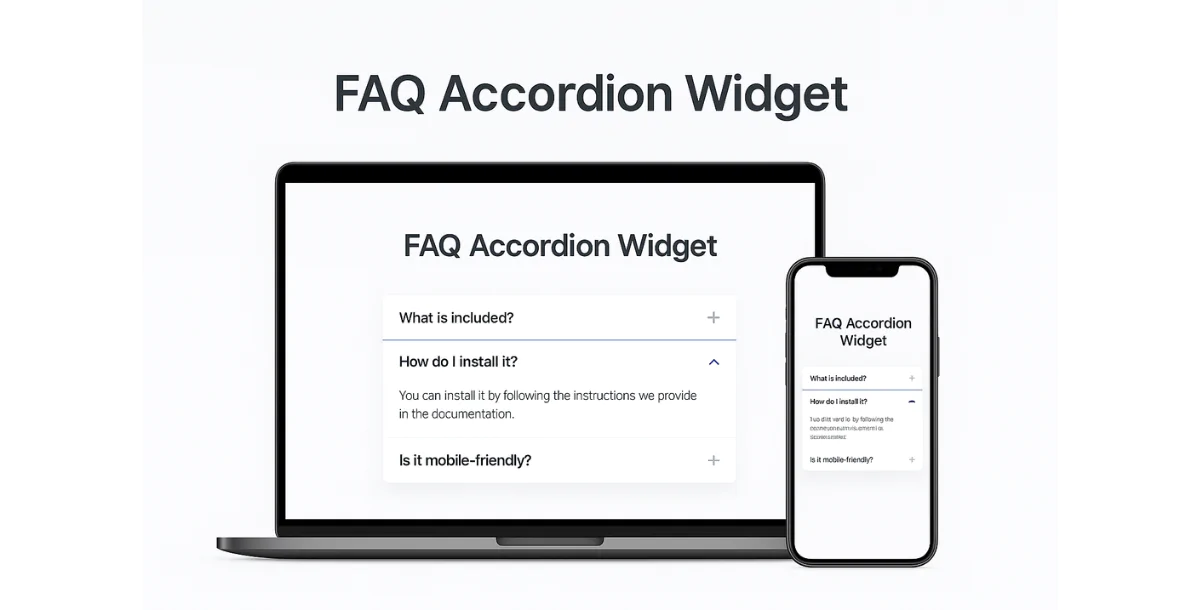 FAQ Accordion Widget – Expandable Q&A Section